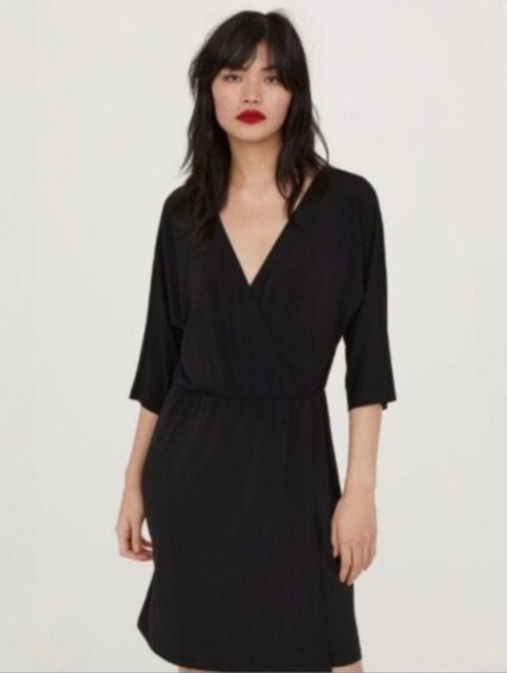 H&M Black Wrap Front Dress